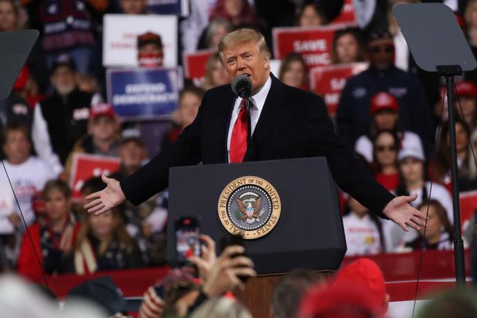 Donald Trump lors d'une réunion à Valdosta, en Géorgie, le 5 décembre.