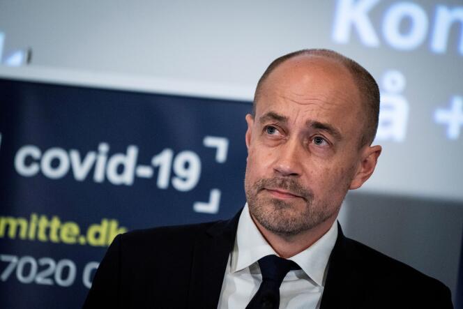 Le ministre danois de la santé, Magnus Heunicke, s’exprime à propos de la situation épidémiologique dans le pays, à Copenhague, le 24 mars 2020.