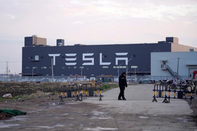 L’usine Tesla de Shanghaï, en Chine, le 7 janvier 2020.
