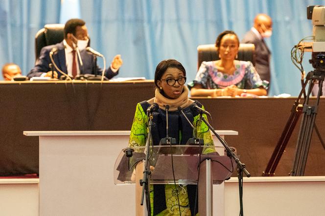 La présidente de l’Assemblée nationale de la RDC, Jeanine Mabunda, à Kinshasa, le 10 décembre 2020.