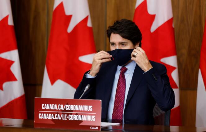 Le premier ministre canadien, Justin Trudeau, en conférence de presse, à Ottawa, le 7 décembre 2020.