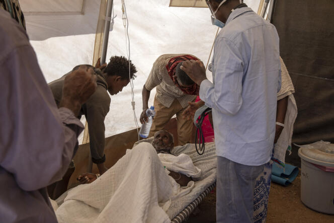Une clinique mise en place par Médecins sans frontières dans le camp de réfugiés de Umm Rakouba à Qadarif, dans l’est du Soudan, le 14 décembre.