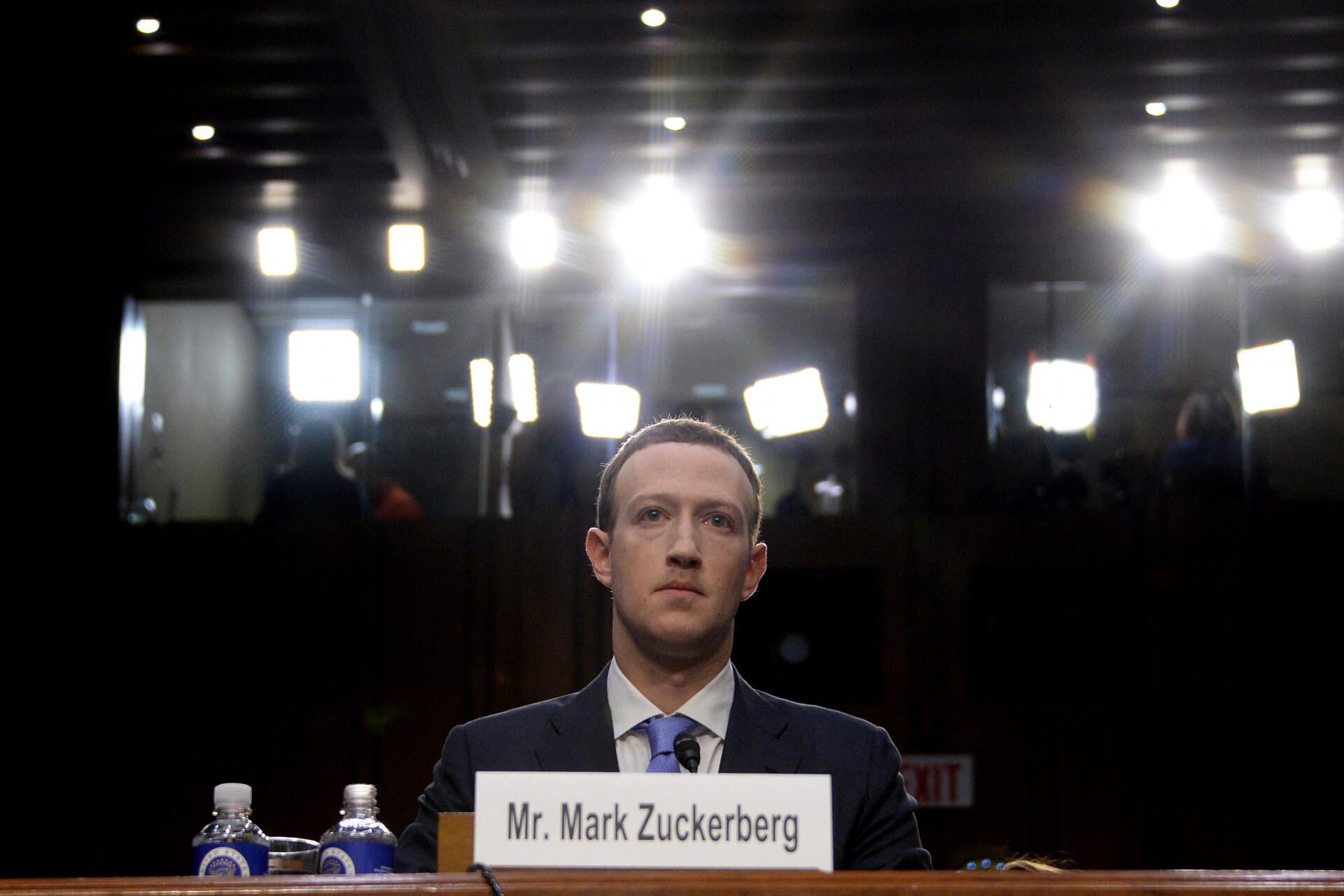 Mark Zuckerberg devant le Congrès, à Washington, le 10 avril 2018.