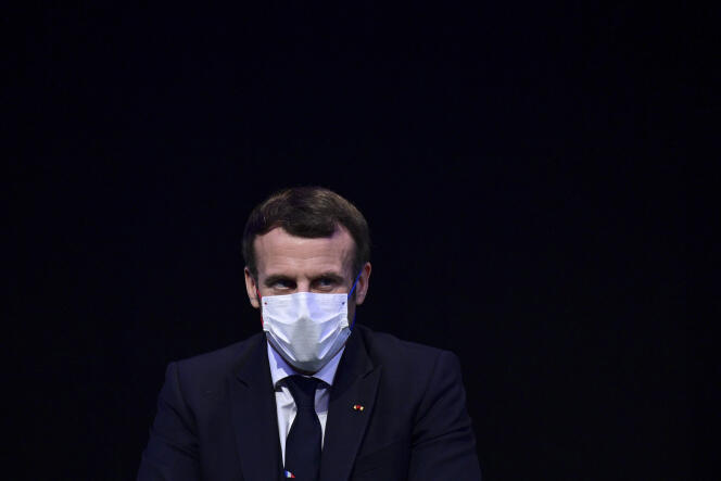 Emmanuel Macron lors du 60e anniversaire de la création de l’OCDE, à Paris, le 14 décembre.