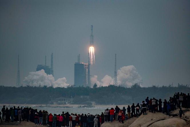Lancement d’une fusée Longue Marche-8 Y1 du centre spatial chinois de Wenchang (Hainan), le 22 décembre 2020.