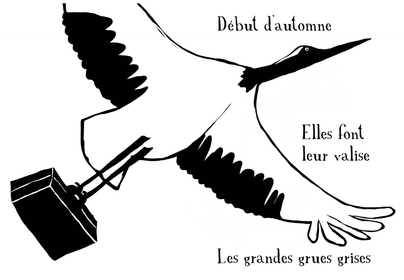 Extrait de « Poèmes pour bébé - haïkus d’automne », de Thierry Dedieu.