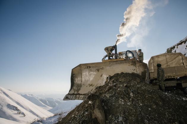 Sur la route de Kelbajar, à 3 300 mètres d’altitude, le 21 décembre.