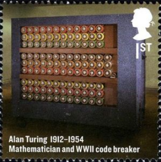 La poste anglaise a rendu hommage à Alan Turing  en 2012.