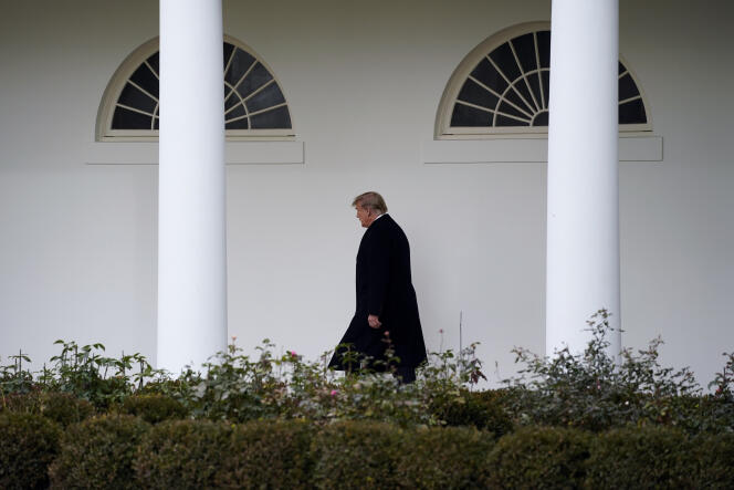 Le président sortant, Donald Trump, à son retour à la Maison Blanche, le 31 décembre 2020.