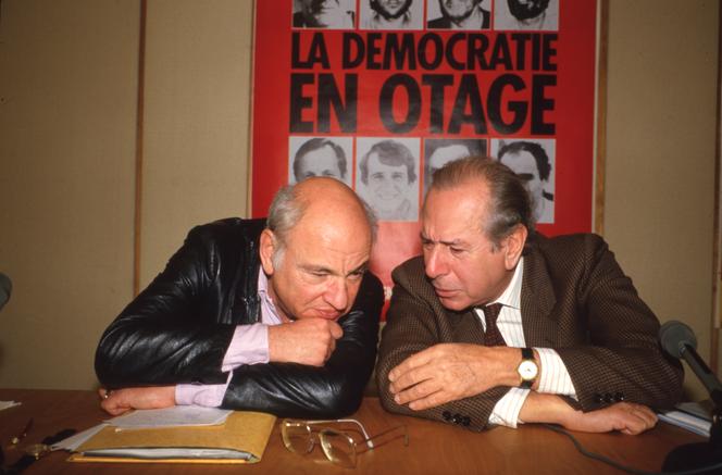 Edgar Morin e il giornalista Jean Daniel, fondatore di "Le Nouvel Observateur", nel novembre 1986.
