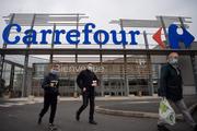 Magasin Carrefour de Saint-Herblain, près de Nantes (Loire-Atlantique), le 13 janvier 2021.