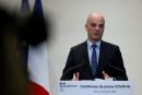 French Education, Youth and Sports Minister Jean-Michel Blanquer speaks during a press conference in Paris on January 14, 2021, on the current French government strategy for the ongoing coronavirus (Covid-19) epidemic. / AFP / POOL / Thomas COEX 