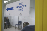 Un centre de vaccination contre le Covid à Nanterre, près de Paris.