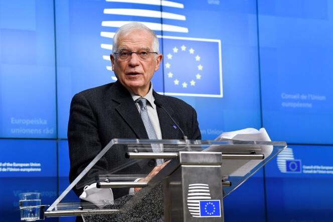 Le haut réprésentant de l’Union européenne, Josep Borrell, à Bruxelles, le 25 janvier 2021.