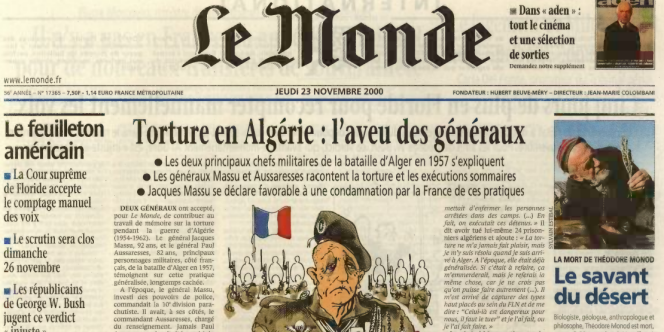 Massu, Aussaresses, Le Pen : quand « Le Monde » réveillait les mémoires sur la guerre d'Algérie