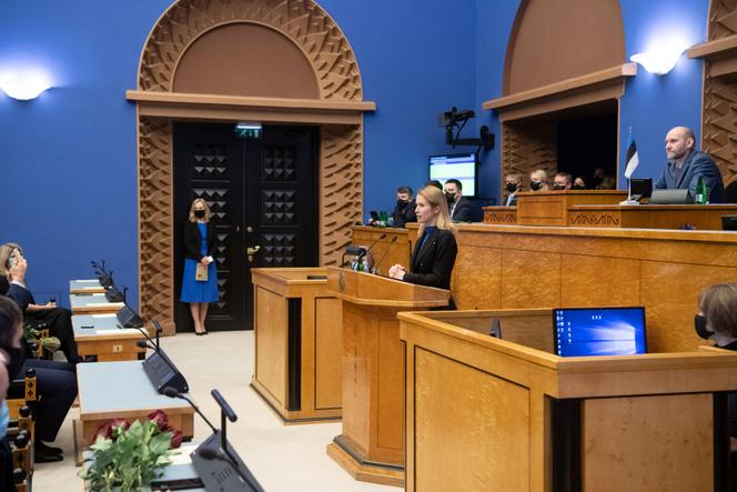 La première ministre estonienne, Kaja Kallas, le 26 janvier à Tallinn.