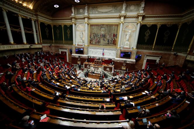 Vue générale de l’hémicycle à l’Assemblée nationale, à Paris, le 26 janvier.