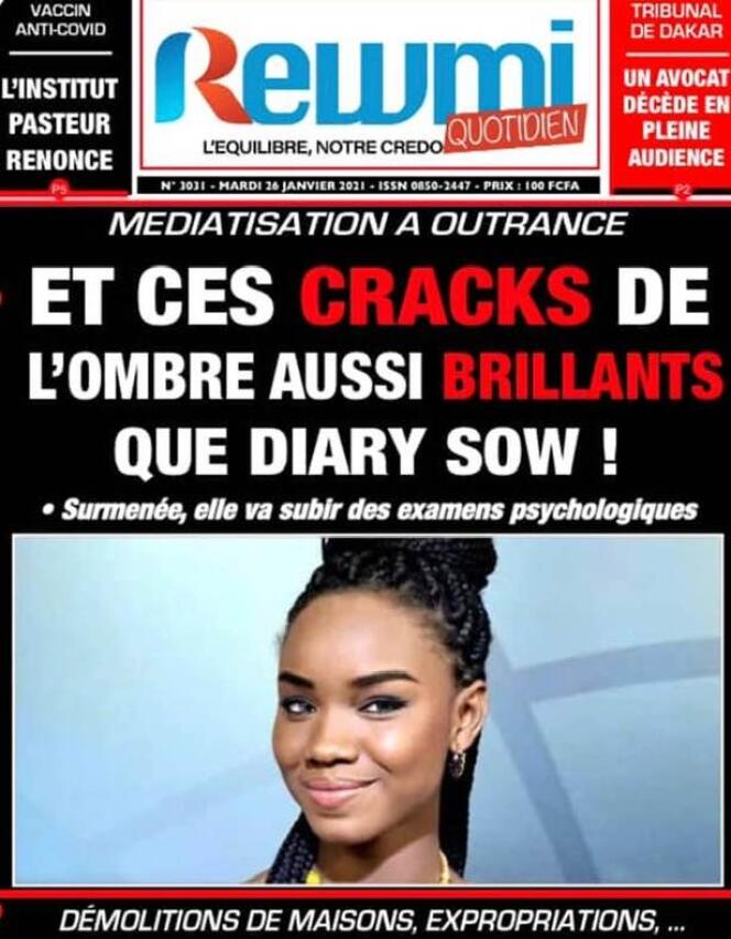 La « une » du quotidien sénégalais « Rewmi » le 26 janvier 2021.