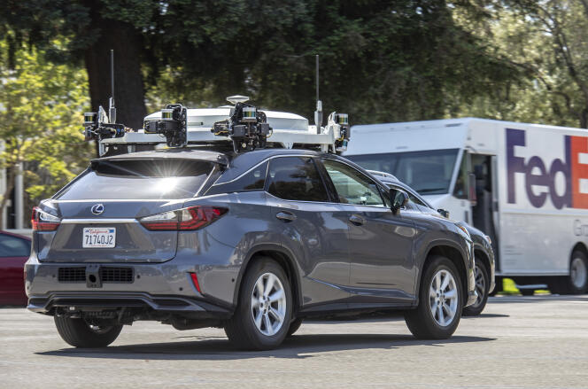 L’Apple Car lors d’un test de conduite, à Santa Clara (Californie), en mai 2019.