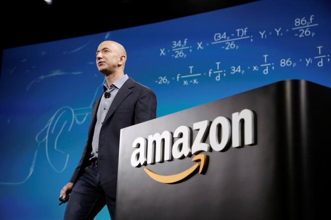 Jeff Bezos, PDG d’Amazon, lors d’une conférence de presse à Seattle (Etat de Washington), aux Etats-Unis, le 18 juin 2014.