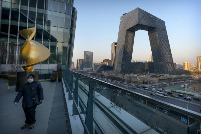 Les locaux de la chaîne étatique chinoise CCTV et sa branche internationale, CGTN, à Pékin, en février 2021.