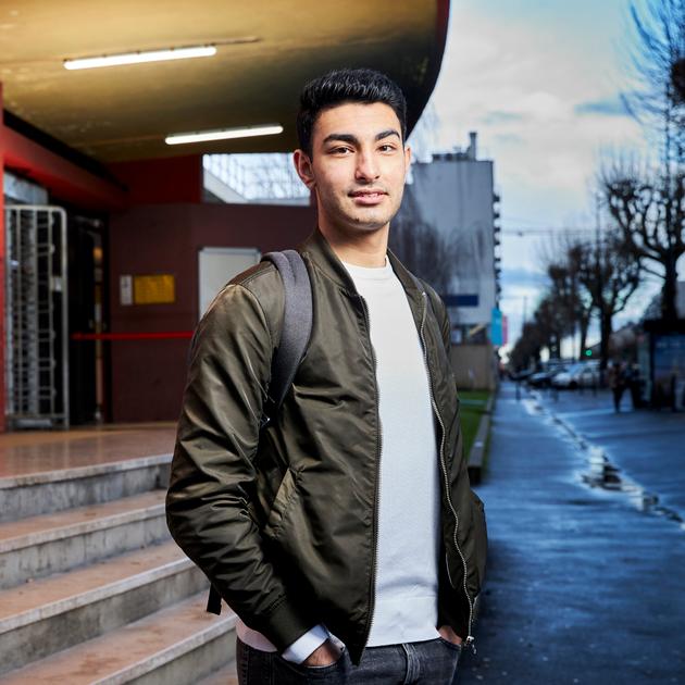 Boran Yildiz, au lycée Langevin-Wallon, à Champigny-sur-Marne (Val-de-Marne), le 3 février.