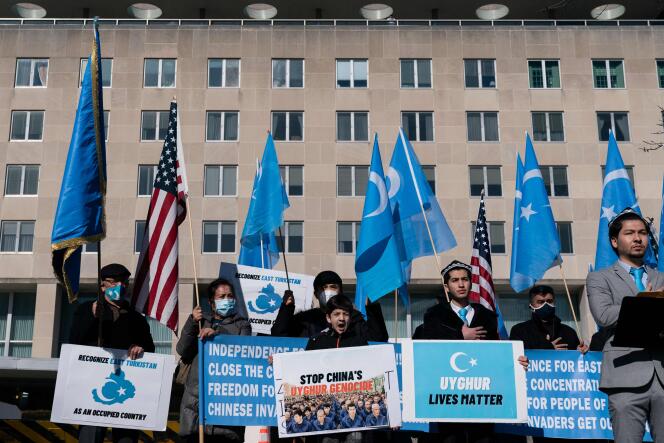 Demonstration in support of the Uighurs, in Washington, February 5, 2021.