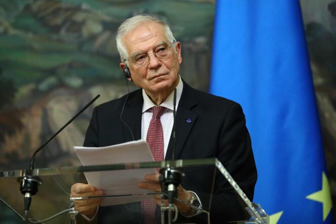 Le haut représentant de l’Union européenne pour les affaires extérieures, Josep Borrell, lors de la conférence de presse donnée à Moscou le 5 février.