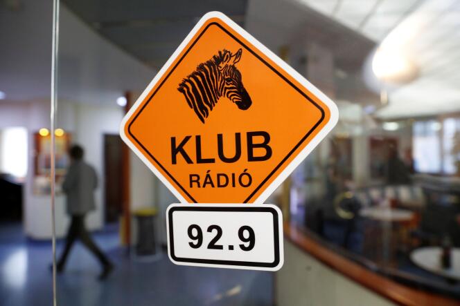 Dans les locaux de Klubradio, à Budapest, le 9 février.
