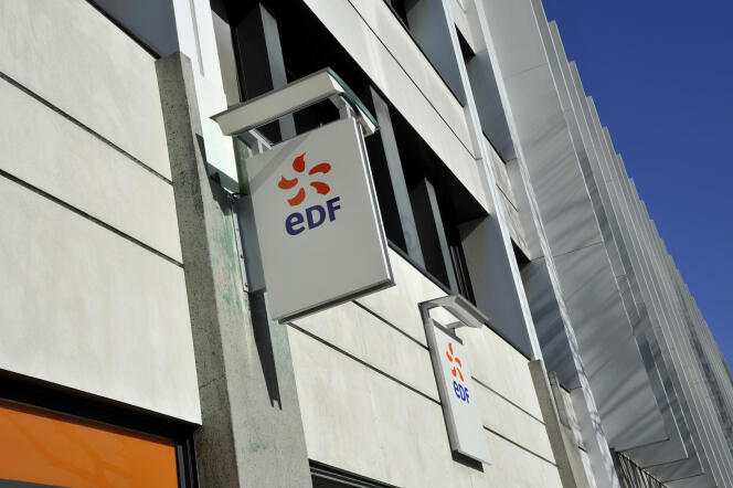 Un enseigne EDF à Nantes.
