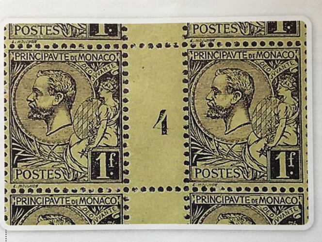 Millésime « 4 », pour 1924, qui confère toute sa rareté à ce timbre de Monaco.
