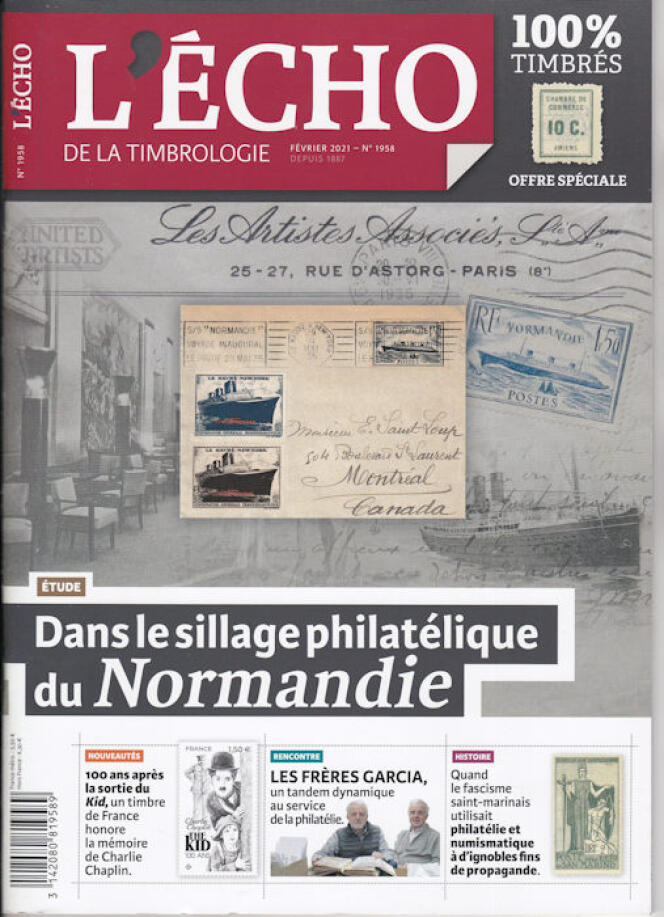 « L’Echo de la timbrologie », 76 pages, 5,50 euros. En vente par correspondance ou par abonnement auprès de l’éditeur, Yvert et Tellier à Amiens (Somme).