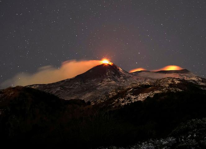 L’Etna vu du village de Fornazzo, le 15 février.