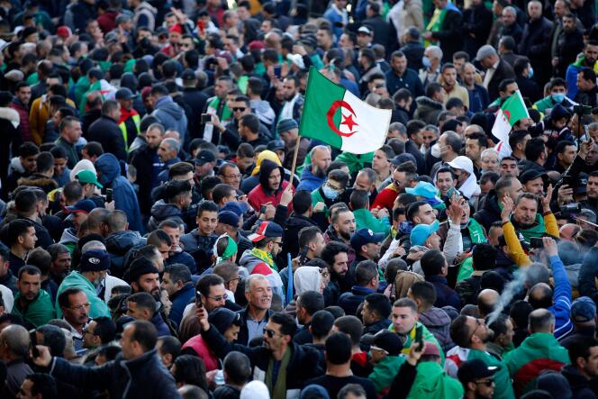Manifestation à Kherrata, dans l’est de l’Algérie, le 16 février 2021.