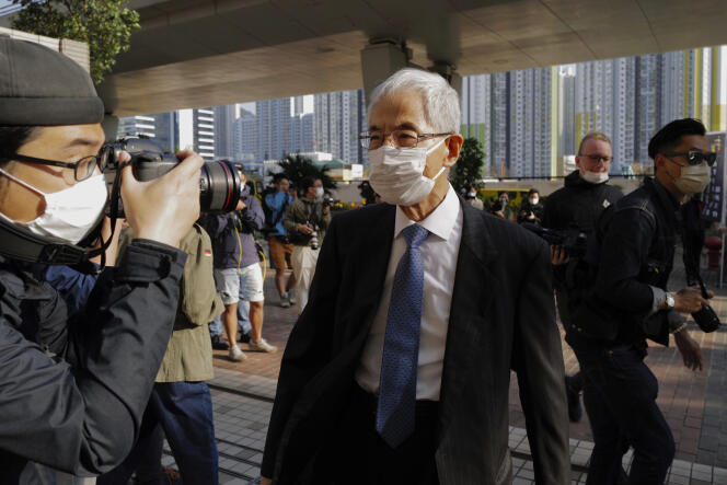 L’avocat Martin Lee, figure du mouvement prodémocratie, devant un tribunal de Hongkong, le 16 février 2021.