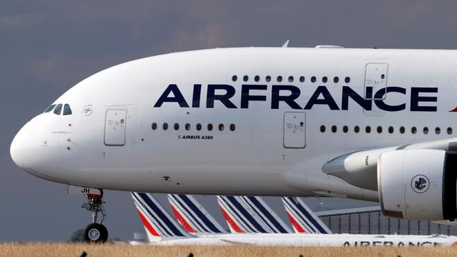 Un A380 d’Air France à l’aéroport de Roissy, le 26 juin 2020.