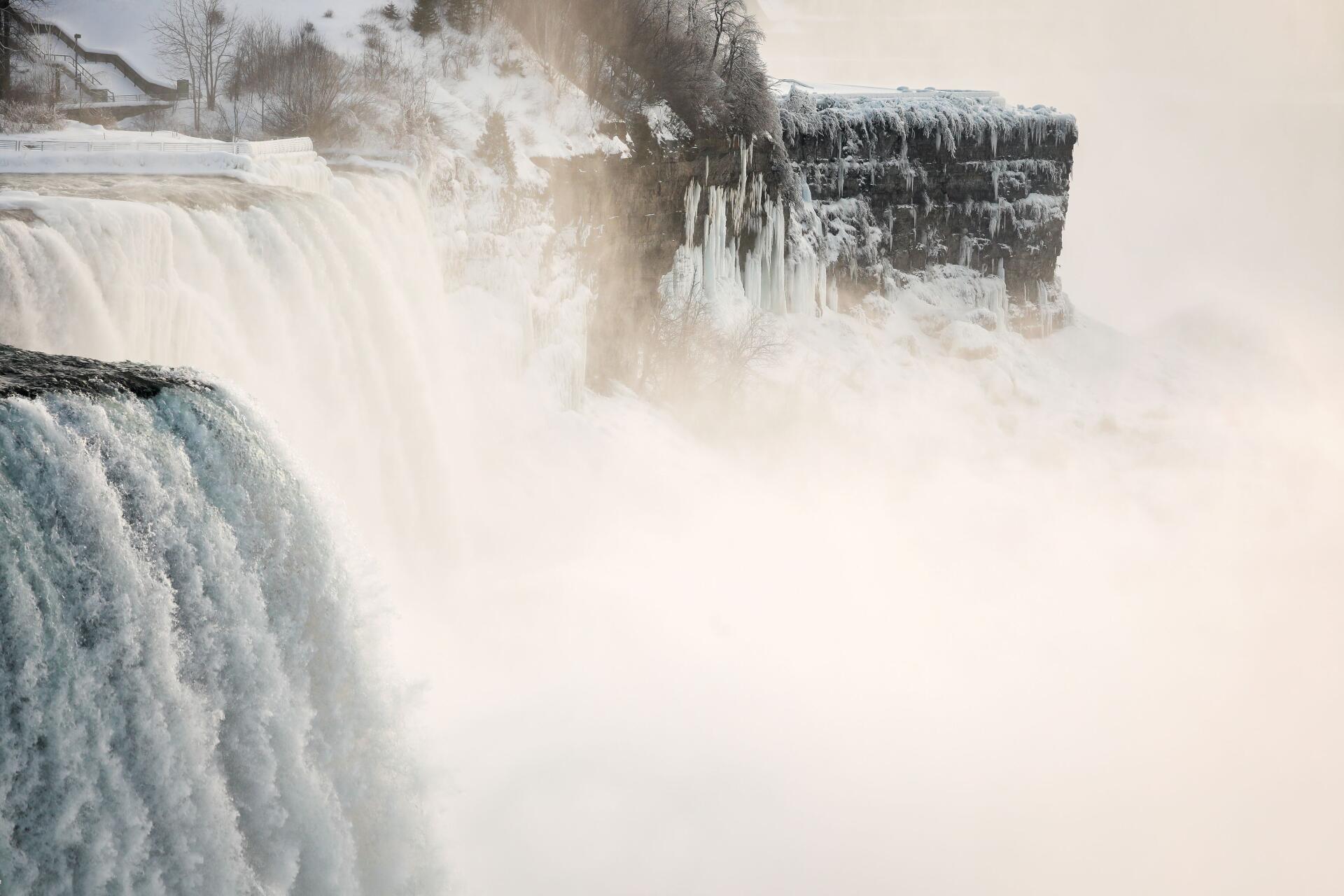 American Niagara Falls, ΗΠΑ, 21 Φεβρουαρίου 2021.