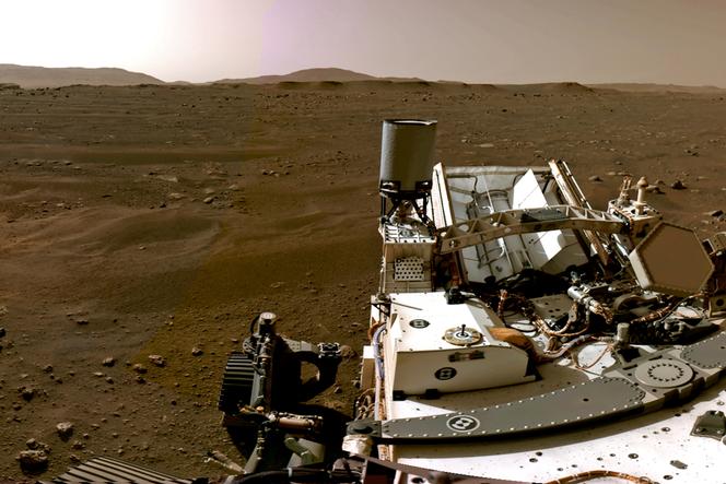 A bord du rover Perseverance de la NASA sur Mars, le 20 février 2021.