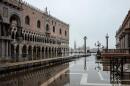 A view shows the Doge's palace on St. Mark's square in Venice on February 7, 2021, as the carnival is being cancelled due to the Covid-19 pandemic. / AFP / Marco Bertorello
