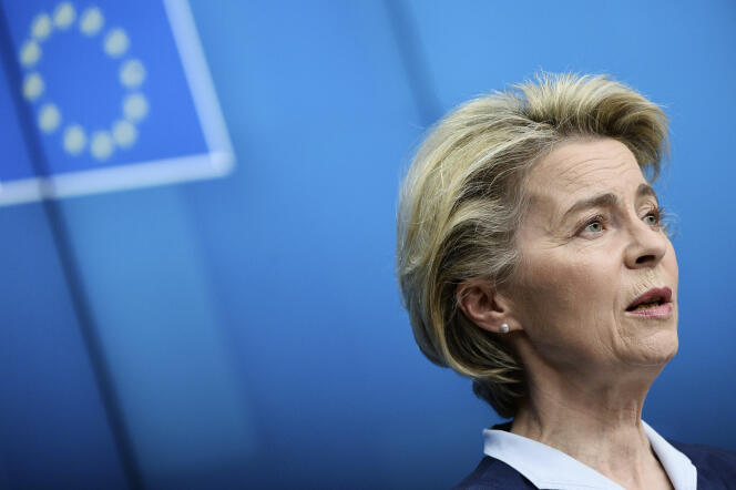 La présidente de la Commission européenne, Ursula von der Leyen, à Bruxelles, le 26 février.