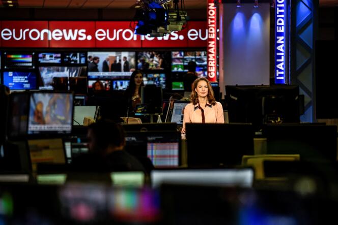 La rédaction d’Euronews, à Lyon, en novembre 2018.