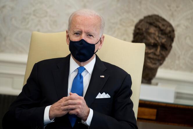 Le président démocrate, Joe Biden, lors d'une réunion virtuelle à Washington, le 3 mars.