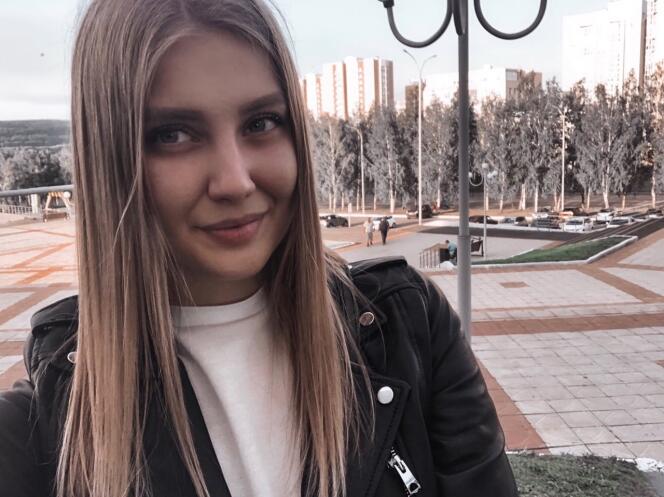 Vera Pekhteleva, une jeune femme de 23 ans tuée par son ex-compagnon. Photo extraite du compte de la militante Aliona Popova.