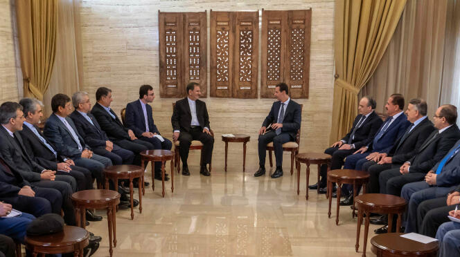 Le vice-président iranien, Eshagh Jahangiri, est reçu par le président syrien, Bachar Al-Assad, à Damas, le 29 janvier 2019.