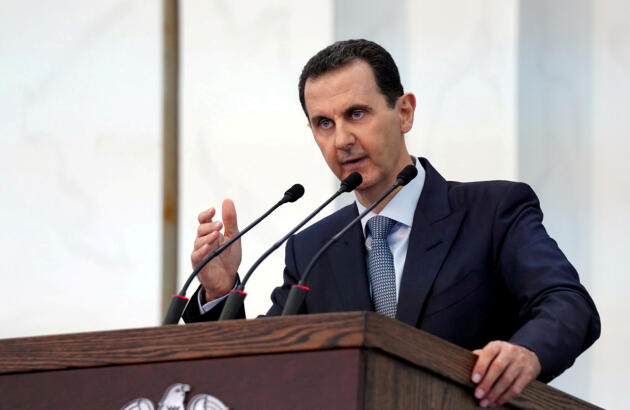 Le président syrien, Bachar Al-Assad, s’adresse aux nouveaux membres du Parlement, à Damas, en août 2020.