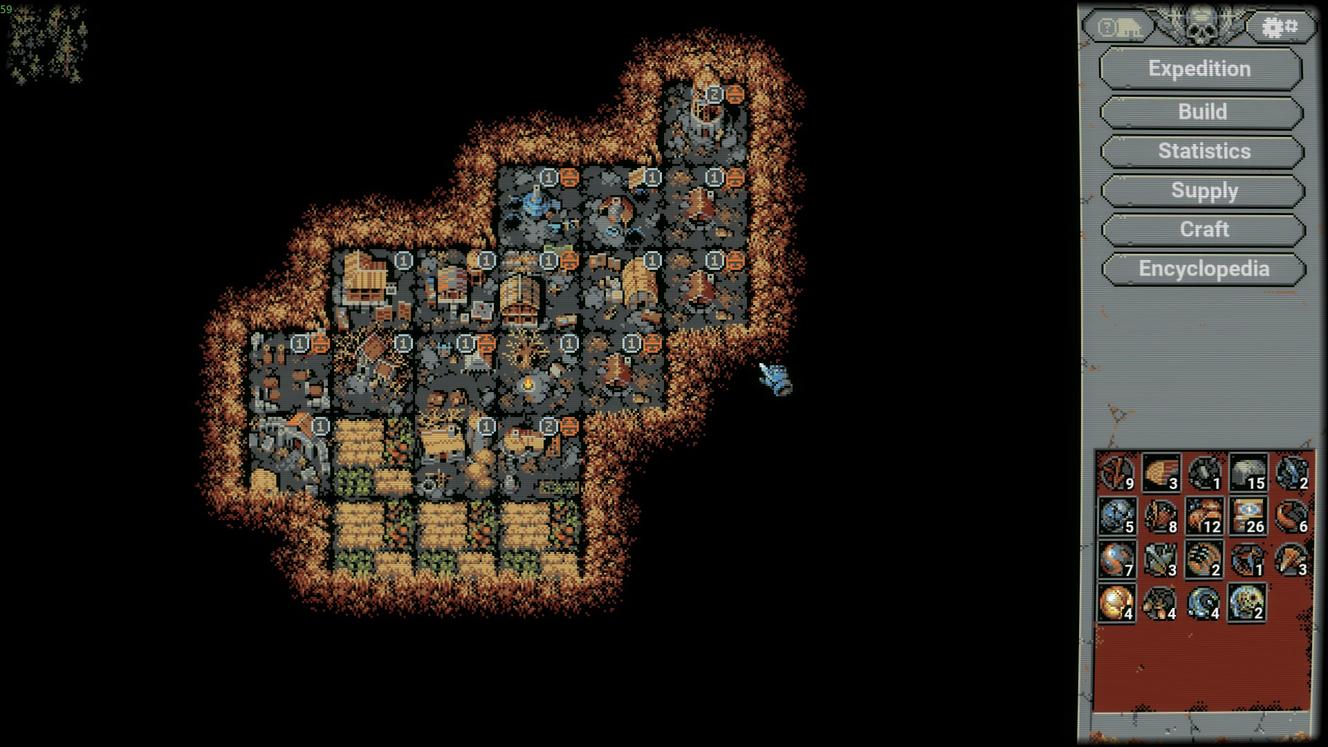 The famous camp that must be expanded over the course of the game.