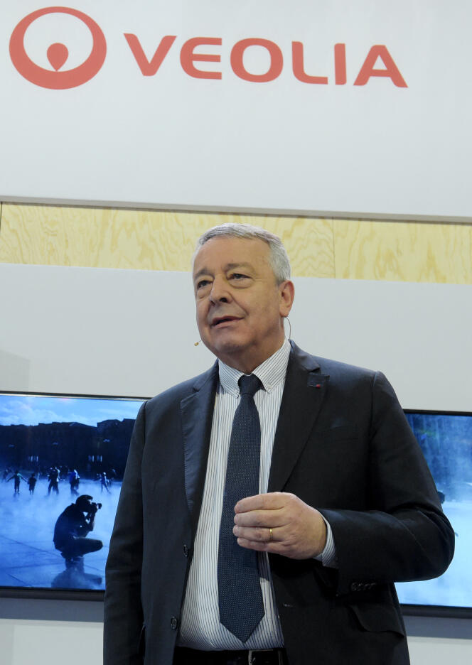 Antoine Frérot, PDG de Veolia, le 28 février 2020, au siège du groupe, à Aubervilliers (Seine-Saint-Denis).