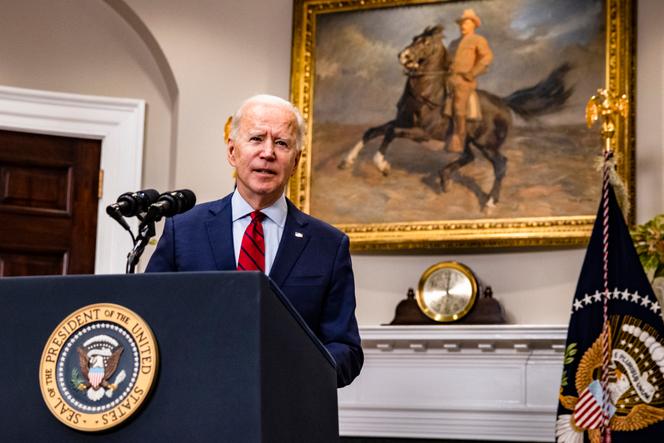Le président Joe Biden, parle aux Américains de son plan de relance, le 27 février à la Maison Blanche.