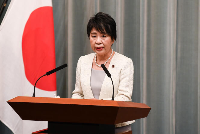 Yoko Kamikawa, ministre de la justice japonaise, le 16 septembre 2020. A l’occasion du Quatorzième Congrès des Nations unies pour la prévention du crime et la justice pénale qui s’est terminé vendredi 12 mars 2021 à Kyoto, elle a appelé à « construire des sociétés justes, pacifiques et inclusives dans notre monde post-Covid-19 ».