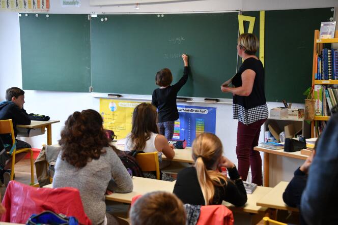 A l’école primaire de La Courbe, à Aytré (Charente-Maritime).